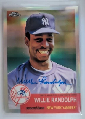 2022 Topps Chrome Platinum Willie Randolph Refractor Auto /199 Yankees - Image 1 of 2
