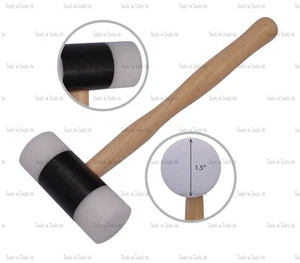1.50" DIAMETER MULTI PURPOSE PLASTIC HAMMER NYLON HEAD MALLET JEWELRY REPOUSSE - Picture 1 of 1