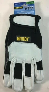 Hardy White Goatskin Leather Work Gloves - Picture 1 of 12