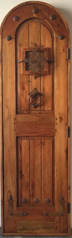 Rustic reclaimed lumber arched top PANTRY DOOR 23 X 80 4" jamb or U choose size Cover