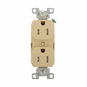 Cooper Wiring TRBR15V-BXSP Tr 15A Comm Duplex Receptacle Ivory NEW - Picture 1 of 3