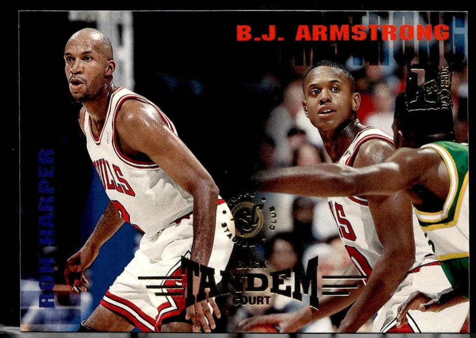 1994-95 Stadium Club #276 Ron Harper B.J. Armstrong 1st Day Issue Chicago Bulls - Image 1 of 2