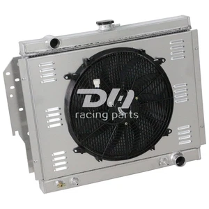4ROW Radiator+Shroud Fan For 79-93Dodge D/W 100 200 250 300 350 5.2L 5.9L V8 959 - Picture 1 of 15