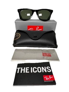 Nuevas gafas de sol Ray-Ban originales Wayfarer RB2140 901 negras G-15 50 mm auténticas - Imagen 1 de 14