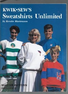 KWIK SEW 'S Pattern Book-SWEATSHIRTS UNLIMITED- 8 Unisex Chest 28"-48 Sizes - Picture 1 of 1