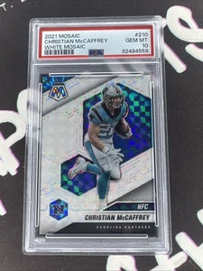 2021 Panini Mosaic Christian McCaffrey White Mosaic PRIZM /25 SSP PSA GEM 10 - Picture 1 of 2