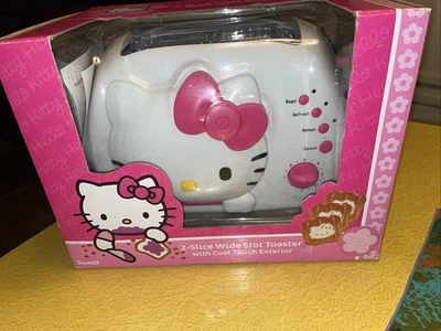 Tostadora Sanrio Hello Kitty KT5211 2 rebanadas ranura ancha con exterior Cool Touch Foto 1 de 4