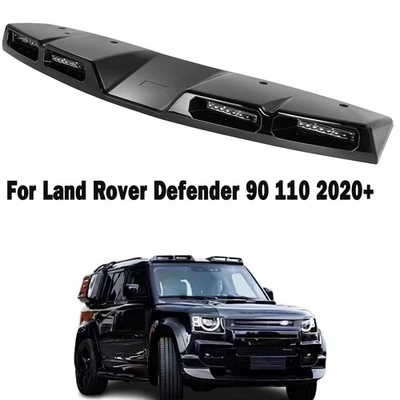 GLOSS BLACK LED ROOF TOP LIGHT BAR FOR LAND ROVER DEFENDER 90 110 2020-2024 UK - Image 1 of 4