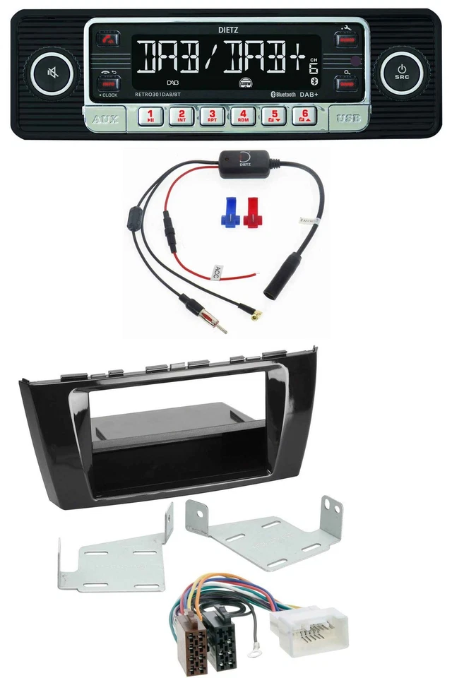 Dietz MP3 DAB Bluetooth USB Autoradio für Mitsubishi Space Star A00 ab 13 Ablage - Bild 1 von 4