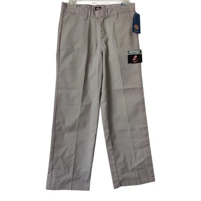 Pantalones DICKIES Frente Plano 10-Husky Calce Clásico Pierna Recta Caqui Niños Nuevos con Etiquetas Foto 1 de 4
