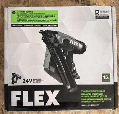 FLEX PREGADOR DE ACABAMENTO ANGULAR CALIBRE 15 (SOMENTE FERRAMENTA) - FX4311B-Z **NOVO** - Imagem 1 de 4