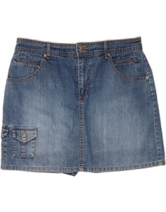 GLORIA VANDERBILT Womens Denim Skort US 10 Large Blue Cotton DP06 - Picture 1 of 3