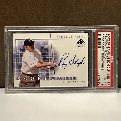 2002 SP Game Used Raymond Floyd Scoreboard Signatures PSA 9 #SS-RF - Image 1 of 4