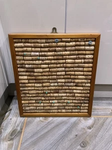 Message Pin Board Handmade With Old Cork Screws Solid Pine Frame 42 X 47cm - Picture 1 of 4