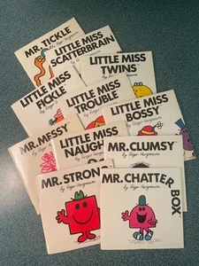 Vintage Lot of 11 Mr. men and Little Miss Paperback Books Roger Hargreaves - Picture 1 of 4
