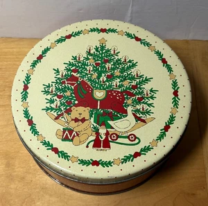 Vintage 1987 Teddybär Weihnachtsbaum Keksdose - Bild 1 von 4