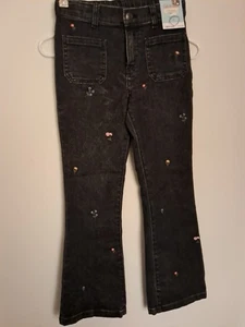 Cat & Jack Jeans Girls Size10 Adjustable High Rise Black - Picture 1 of 7