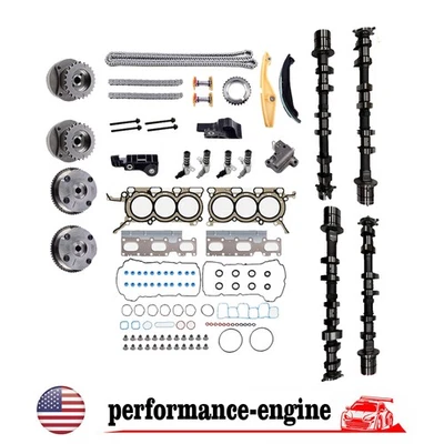 4PC Camshaft Timing Chain Kit W/VVT Sprocket Kit Fit Ford F-150 Lincoln MKX 3.5L - Изображение 1 из 4