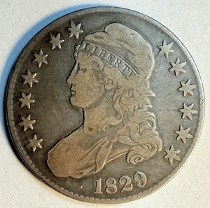1829 Capped Bust Half Dollar - Free Shipping - (37-13/YIZIR) - Picture 1 of 3