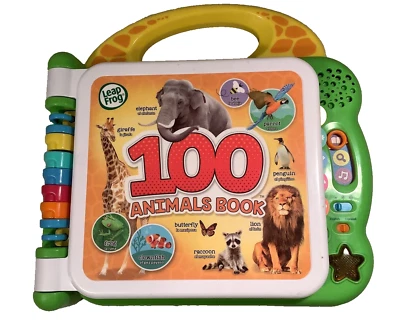 LeapFrog Learning Friends 100 Animals Book English & Spanish Touch Descriptions! - Image 1 of 4