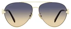 Omega OM0031-H 32W Gold Aviator Sunglasses Metal Frame 61-13-145 - Picture 1 of 2