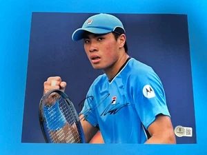 FOTO Beckett BAS Autenticada de Brandon Nakashima EE. UU. Tenis Firmada Automática 8x10 - Imagen 1 de 2