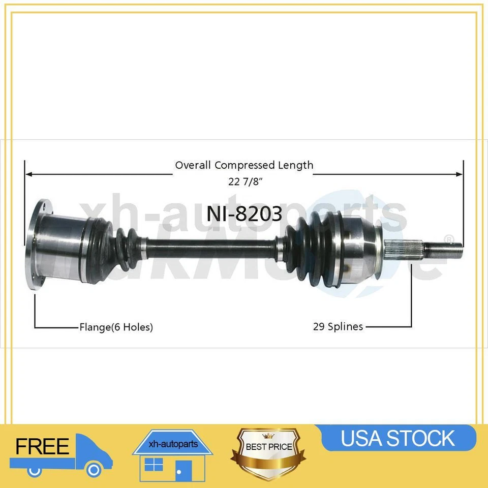 Se adapta a Infiniti QX56 2004~2012 1X eje delantero derecho TrakMotive CV eje Foto 1 de 1