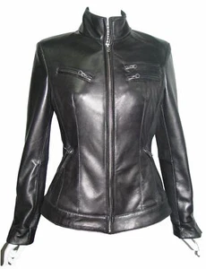 Damen Motorradjacken weiches Lammleder tailliert 4199 - Bild 1 von 5