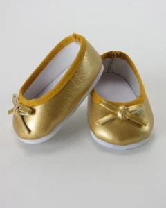 Ropa para muñecas Zapatos de vestir Arco de ballet dorado para muñecas American Girl - Imagen 1 de 2