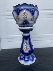 Vintage porcelain Floral House Plant Stand Home Decor Rare MCM 70’s 80’s 24” - Picture 1 of 5