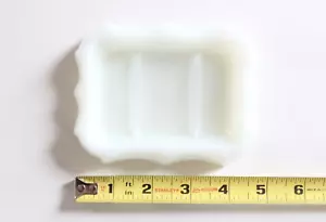 antique milk glass soap dish | deco soap holder vtg victorian soap tray sink old - Picture 1 of 4
