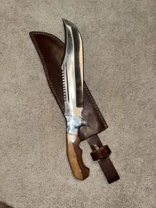 Handgefertigtes 15" Jagdmesser Full Tang D2 Stahlklinge Outdoor Camping Werkzeug - Bild 1 von 1