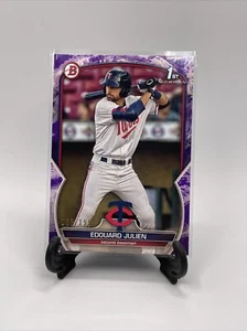 2023 Bowman Purple Pattern Edouard Julien /199 1st Minnesota Twins #BP-82 - Picture 1 of 2