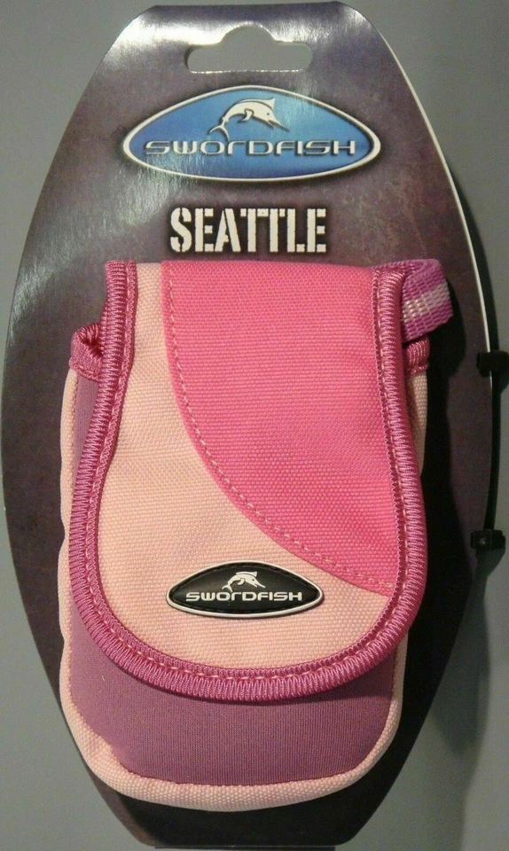 PINK Padded Compact Camera Case Pouch Lanyard Belt Hook and Loop 10 x 6.5 x 3cm - Image 1 of 4