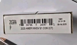 Moneda de 1 dólar 2020 P Connecticut American Innovation P 25 moneda BU rollo como nuevo CT 20GRA - Imagen 1 de 1