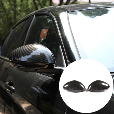 Tapas de cubierta de espejo retrovisor ABS de fibra de carbono para Alfa Romeo Giulia 2017-2022 Foto 1 de 4