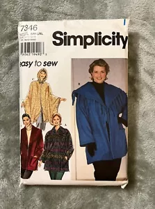 Simplicity Pattern 7346 * Women’s Jackets and Poncho * Sz A S/M-L/XL * Uncut - Picture 1 of 2