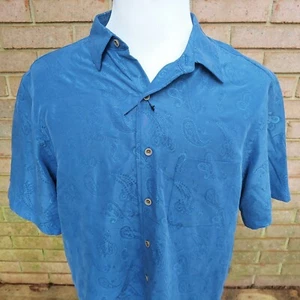 Roundtree & Yorke Button Down Hemd Herren Gr. XL dunkelblau Paisley Print - Bild 1 von 4
