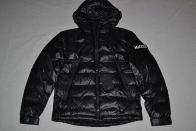 AUTHENTIC MACKAGE MEN  VIC ULTRALIGHT SATEEN DOWN JACKET HOOD BLACK  BRAND NEW - Image 1 of 4