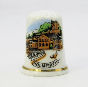 CHINA THIMBLE 'HOLMFIRTH, VICTORIA SQUARE, SUMMER WINE COUNTRY, BY BIRCHCROFT - Picture 1 of 5
