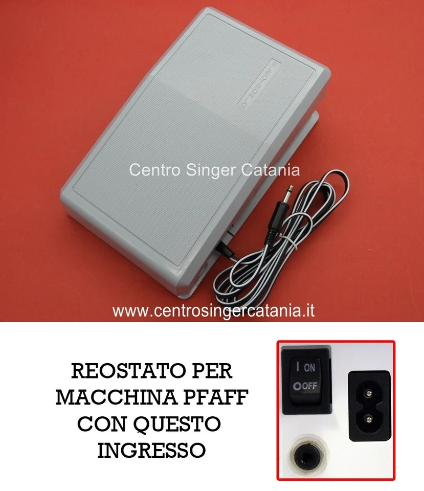 Reostato pedale con cavo per macchina da cucire Pfaff Creative 1475 CD,7550 7570 - Imagen 1 de 3