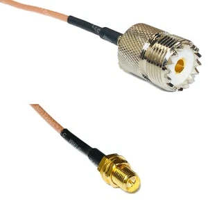 RG316 SO239 UHF Female to RP-SMA FEMALE RF Cable Rapid-SHIP LOT - Picture 1 of 1