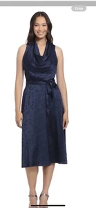 LONDON TIMES DRESS/NEW WITH TAG/RETAIL$129/SIZE 4/LENGTH 37"/NAVY - Picture 1 of 1