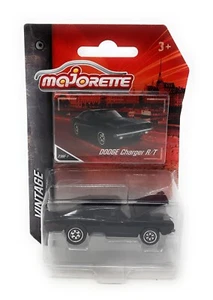 Majorette Vintage Serie Dodge Charger R/T black metal DieCast 1/66 Blister - Picture 1 of 1