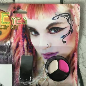 Broken Doll Goth Fairy Cleopatra Eye Lashes Lip Stick Tattoo Gems Face Makeup - Picture 1 of 45