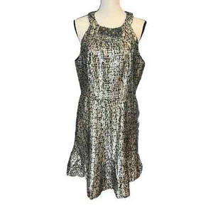Mini Vestido Formal Maggy London Brillante Estrás Cóctel Sin Mangas Talla 14 - Imagen 1 de 9