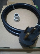 4 prong Dryer Cord 4' 4 foot Thick Vinyl Black Used