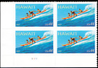 Timbre américain #4415, 2009 44 ¢ État d'Hawaï, Surfers EzGrade™ F/VF, MNH (blk of 4)
