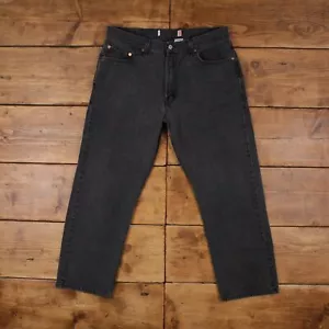 Vintage Levis 505 Jeans 38 x 30 Dark Wash Straight Grey Red Tab Denim - Picture 1 of 10