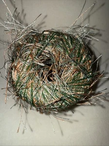 FLUTTER EYELASH Yarn #14 Evergreen Orange 20g 75 Yards Made In Italy - Picture 1 of 5